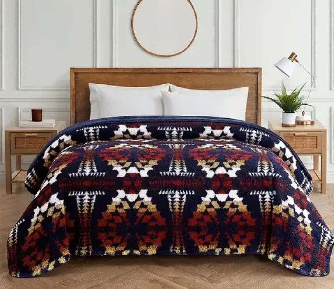 Pendleton Blanket Sherpa Fleece Twin Throw,