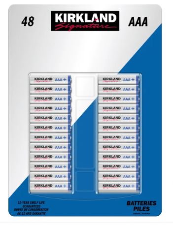 Kirkland AAA Batteries 48Ct-Retail-$ 15.99