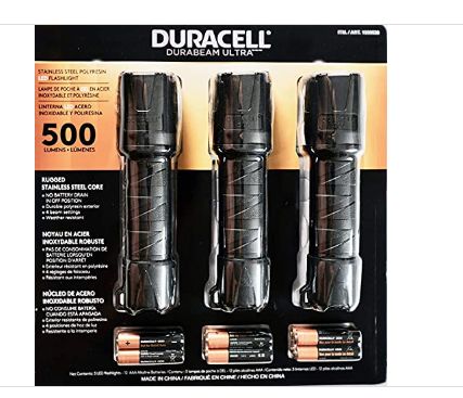Duracell Durabeam Ultra LED Flashlight 550 Lumens (3 Count)-Retail-$ 24.99