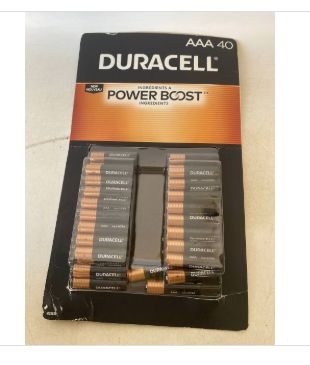 Duracell Power Boost Coppertop Alkaline AAA Batteries 40 Pack-Retail-$ 16.99