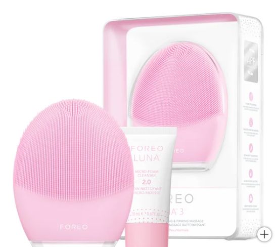 FOREO LUNA 3 Facial Cleansing &amp; Firming Massage Device, + 0.67 fl oz Foaming Cleanser - RETAIL - $ 99.99