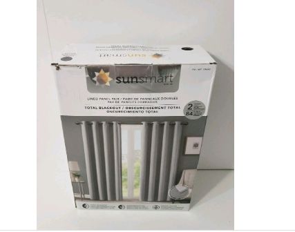 Sunsmart Total Blackout Curtains 2 Panels 52&quot; X 84&quot; Silver - RETAIL - $ 24.99