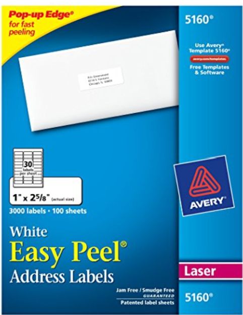 Avery Laser Address Labels- Retail $23.99
