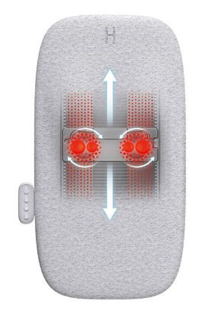Homedics - Slim Profile Modern Massage Cushion with Heat - Gray - Retail $79.99
