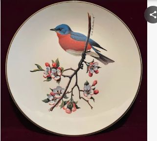 Avon Bluebird Plate 1973-Retail-$25.00