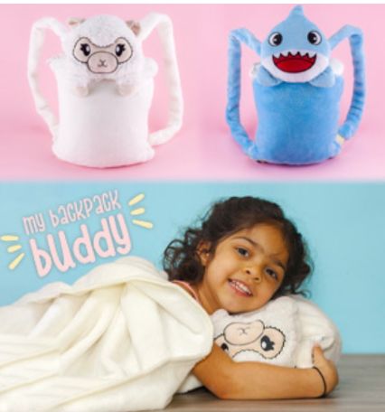 My Backpack Buddy - a Buddy, Backpack &amp; Blanket - Retail $32.29