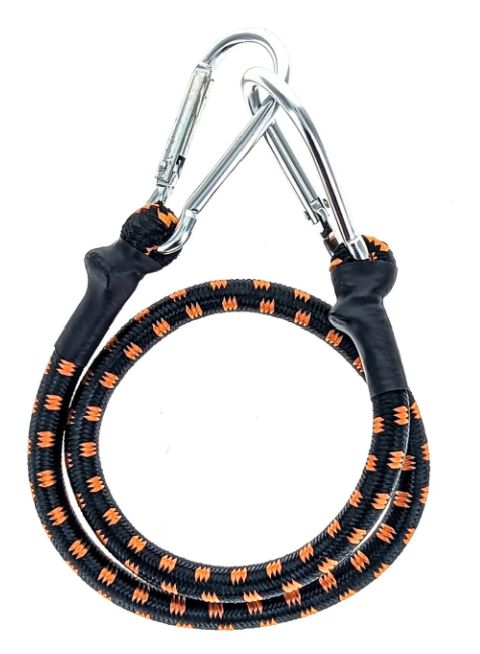 5 Pc Set - 24"/3/8"/10MM Bungee Cord with Carabineer