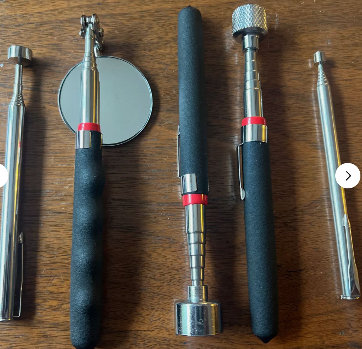 5 Pc Magnetic Pick Up Tool Set With Mirror - Retail $21.70