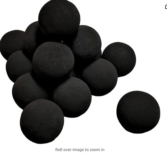 Ceramic Fire Balls for Indoor and Outdoor Fire Pits (Set of 15 – 3” Diameter)-Retail-$ 36.99