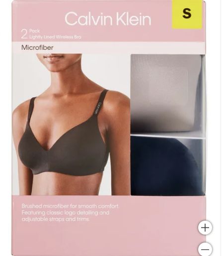 Calvin Klein Women&#39;s Wirefree Bra, LG 2-pack-Retail-$ 22.99