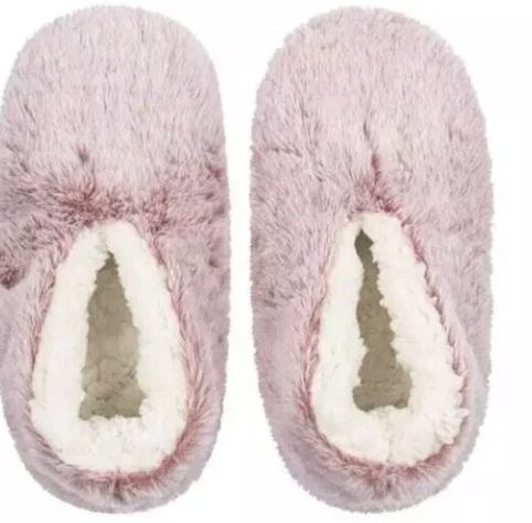 Lemon SM/LFaux Fur Slipper Sock Non-Slip Plush Fuzzy House Shoes Pink Retail- $ 25.00