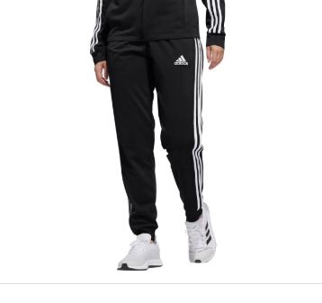 Adidas Ladies&#39; 3-Stripes Jogger, Black, XL-Retail-$ 24.99