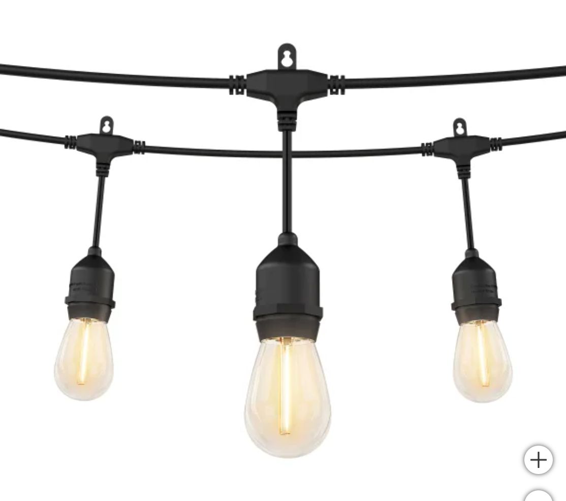 Artika Blaze 20 LED Bulb Outdoor Solar String Lights Matte Black - Retail $39.99