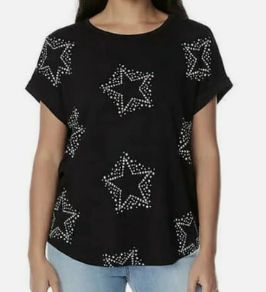 Buffalo David Bitton Women S Short Sleeve Top Soft French Terry-Retail-$ 14.99