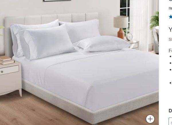 Pure Earth Organic 6 Pc. Sheet Set-King- Retail- $ 59.99