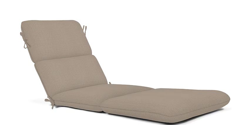 Sunbrella Chaise Cushion Sunbrella Fabric 74-in x 22.5-in Cast Ash Patio chaise lounge chair cushion-Retail-$ 96.00