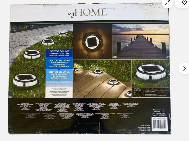 4-Pack of Solar LED Multi-Surface Pathway Lights, 360-Degree Lighting-Retail- $ 39.99