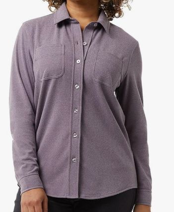 32 Degrees ladies Soft Button Up Long Sleeve Shirt- Retail-16.99