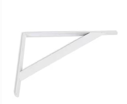 8 in. x 11.25 in. x 1.05 in. Heavy Duty White Shelf Bracket-Retail-$ 8.00