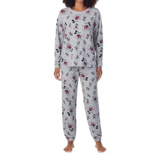 Disney Womens 2 Piece Cozy Pajama Set-Mikey Mouse - XS-Retail-19.95