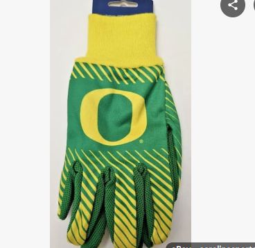 Oregon Ducks WinCraft Striped Utility Gloves-Retail-$ 14.99