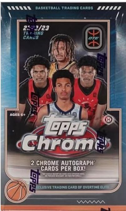 2022/23 Topps Chrome Overtime Elite Basketball HOBBY Box (20 Pks/bx)