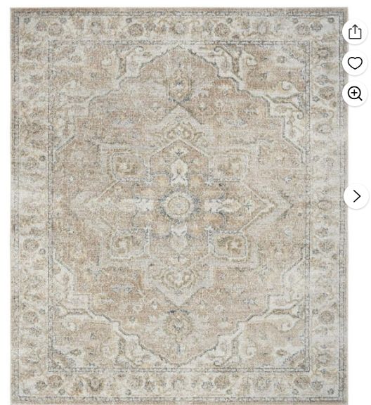 Nourison Astra Machine Washable Persian Beige 7&#39;10&quot; x 10&#39; Area Rug (8x10)-Retail-$ 237.00