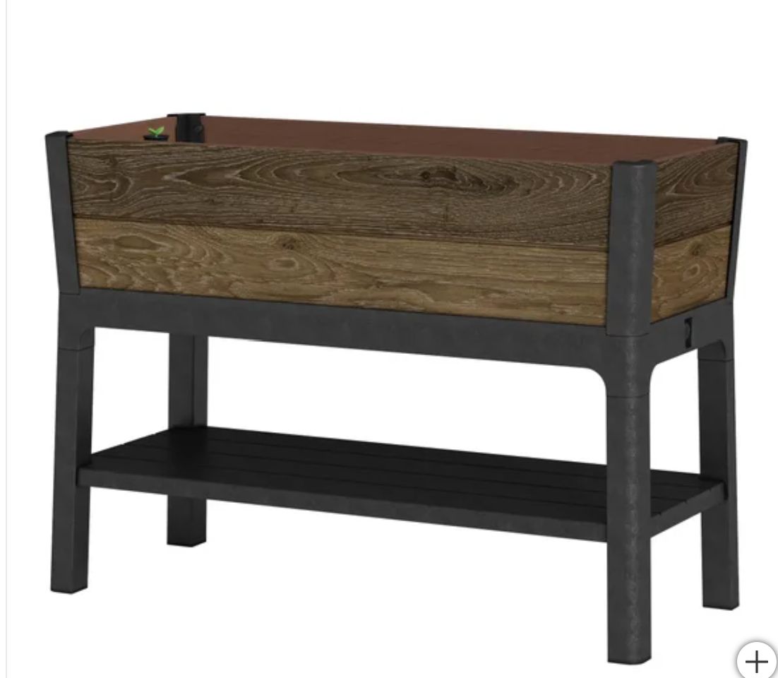 Walnut Elevated Garden Bed KETER, Retail $109.99
