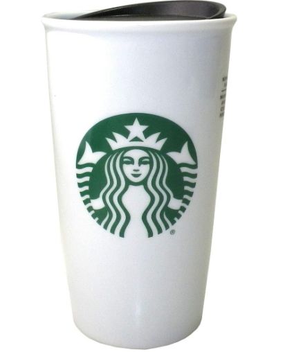 Starbucks Ceramic Coffee Cups W/Lids-Retail-$ 31.99