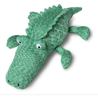 Alligator Knit Throw Pillow 22&quot;X5&quot; - Green-Retail-$ 18.99