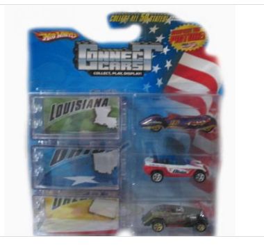 Hot Wheels Connect Cars Starter Michigan Pennsylvania &amp; California Set W/ Display Case-$ 29.99