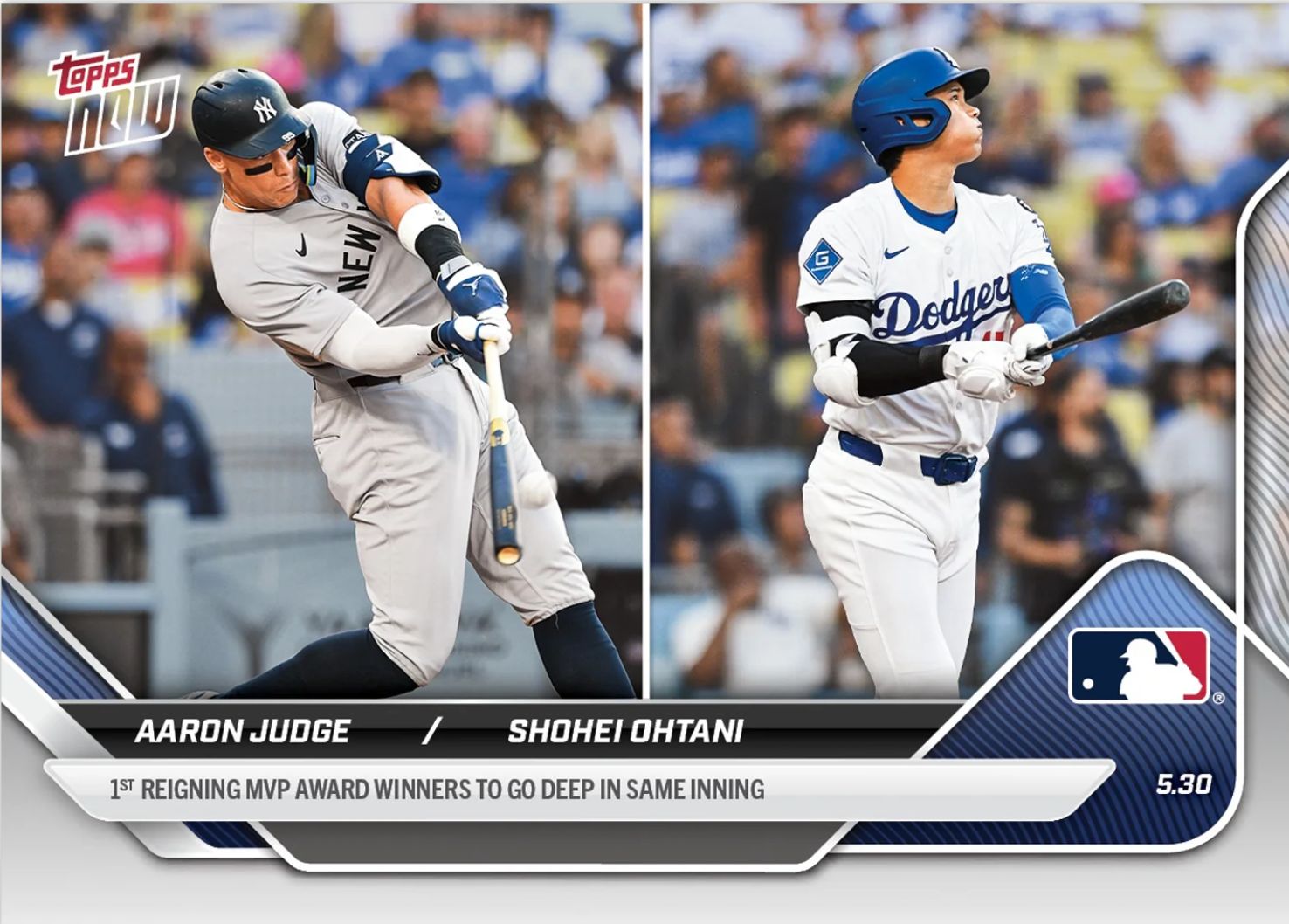 Aaron Judge/Shohei Ohtani - 2025 MLB Topps NOW® - Card 239 - PR: 16,516
