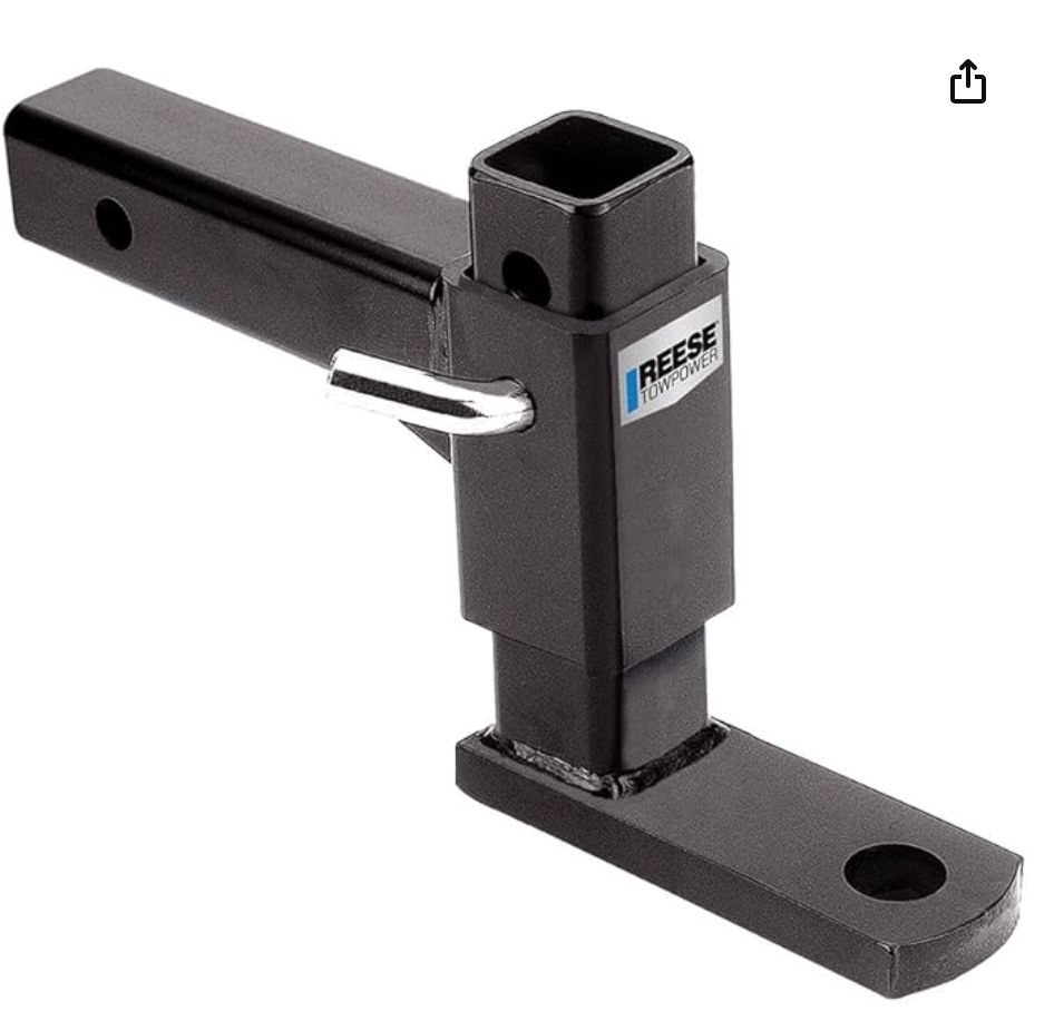 Reese Towpower 21141 Adjustable Ball Mount , Black - Retail $69.99