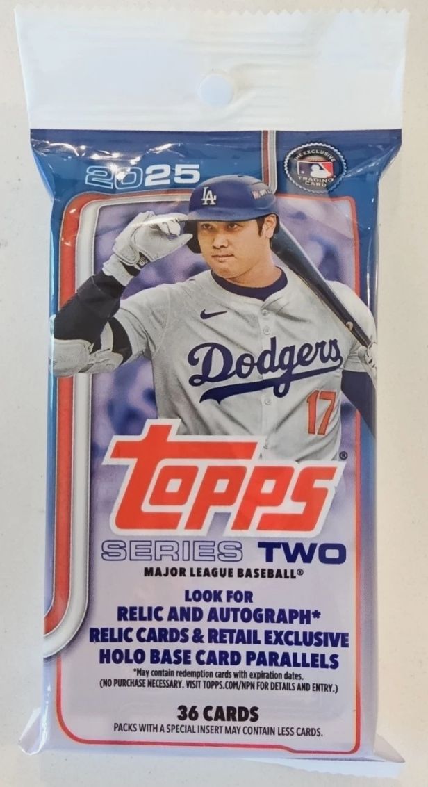 2025 Topps Series 2 Baseball EXCLUSIVE HUGE Sealed JUMBO FAT CELLO PACK 36 Cards