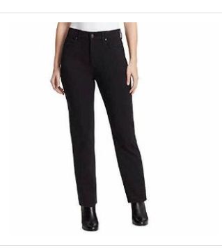 Gloria Vanderbilt Women S Pants Sz 16 Amanda Knit Ponte Tapered Leg Black-Retail-$ 19.99