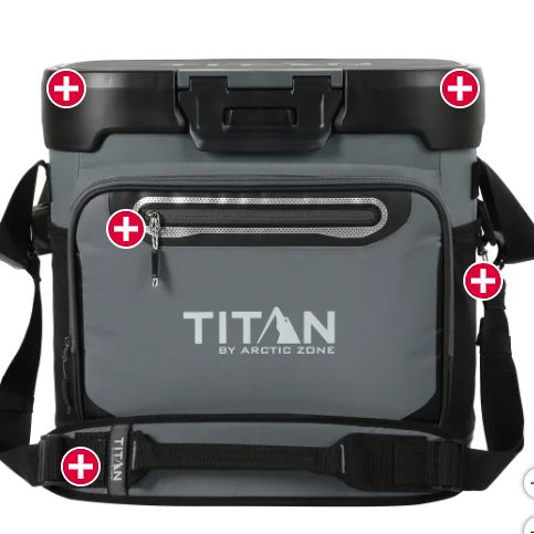 Titan 36-can Zipperless Cooler-Retail-$ 79.99- A- ( Strap is Missing)
