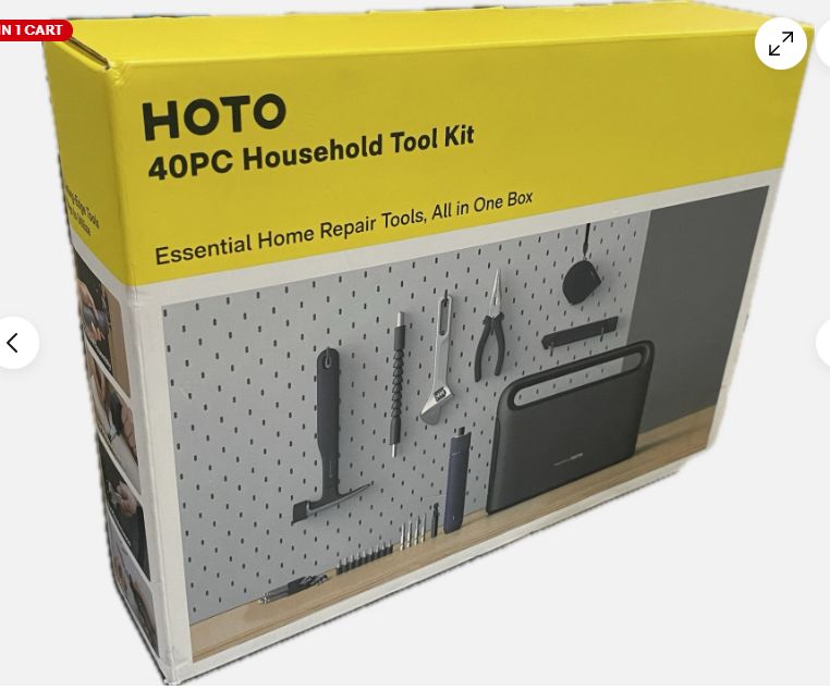 HOTO 40-piece Household Tool Kit With Cordless Screwdriver -Retail-$ 39.99