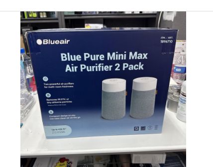 Blueair Blue Pure Mini Max Air Purifier 2 Pack - Retail - $99.99