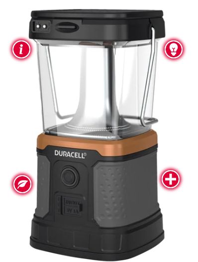 Duracell  3000 lumens Rechargeable Lantern-Retail-$ 39.99