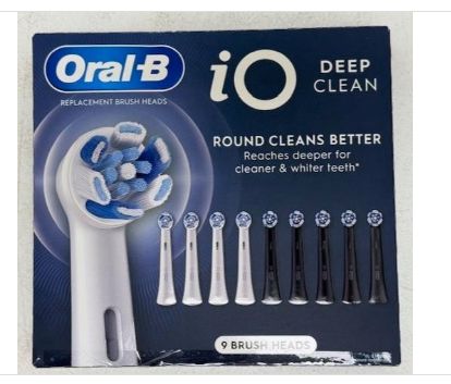 Oral B Replacement Brush Heads IO Deep Clean Round 9 Pack New Open Box-Retail-$ 59.99