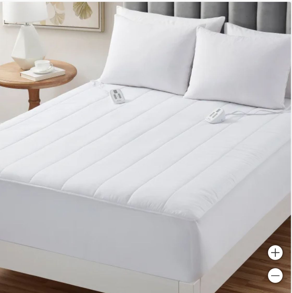Brookstone Quilted-Comfort Cotton Heated Mattress Pad - Retail - 84.99