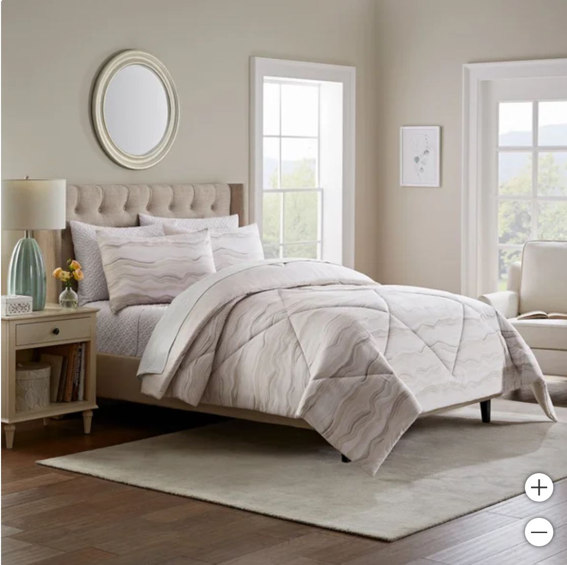 Style Decor 6-piece Comforter and Coverlet Set, Agate Stripe Neutral - Retail - 39.99
