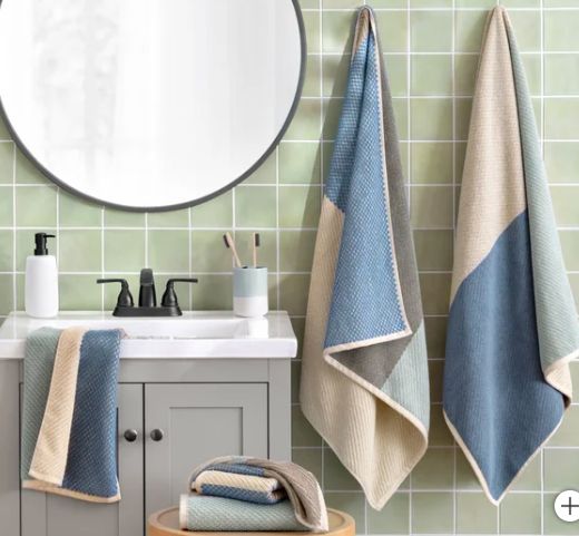 WelHome Colorblock Bath Towel 6-piece Set-retail-$ 33.99