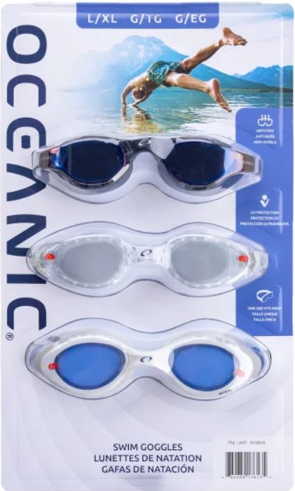 Oceanic Swim Goggles 3-pack, Retail $19.99