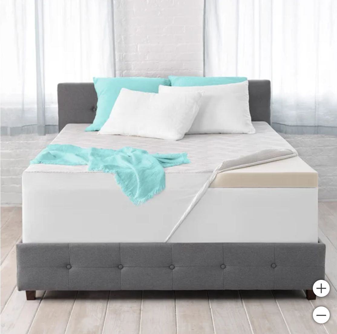 Novaform LURAcor ComfortPlus 3&quot; Foam Mattress Topper - Retail $159.99