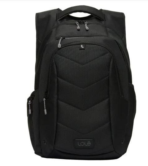 Lolë Quilted Laptop Backpack, Retail $39.99, COLOR: Black
