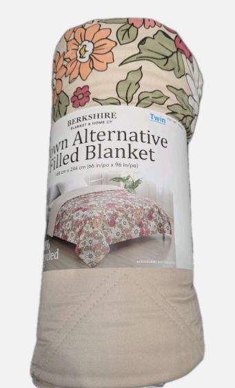 Berkshire Down Alternative Filled Blanket Twin Size 66&quot; X 96&quot;-$ 19.99