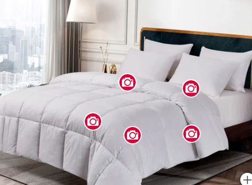 Hotel Grand White Goose Feather &amp; Down Comforter size  Full/Queen -Retail- $ 79.99