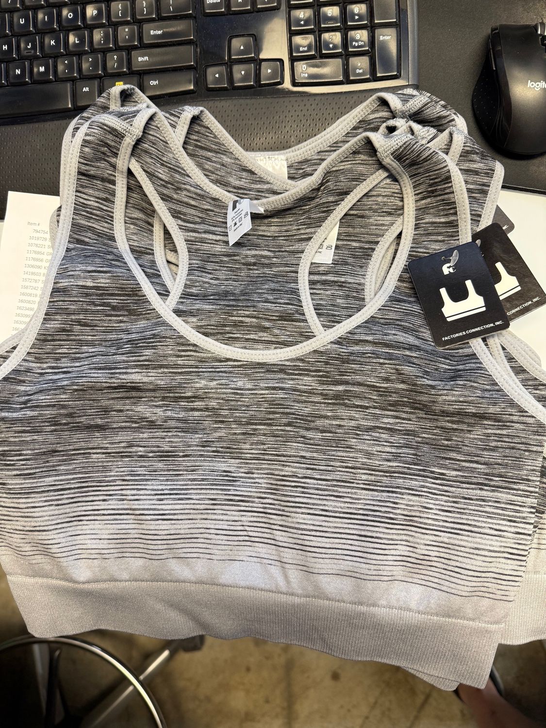 FC Sports Bra - Retail $24.99, COLOR: Grey, Size: Regular