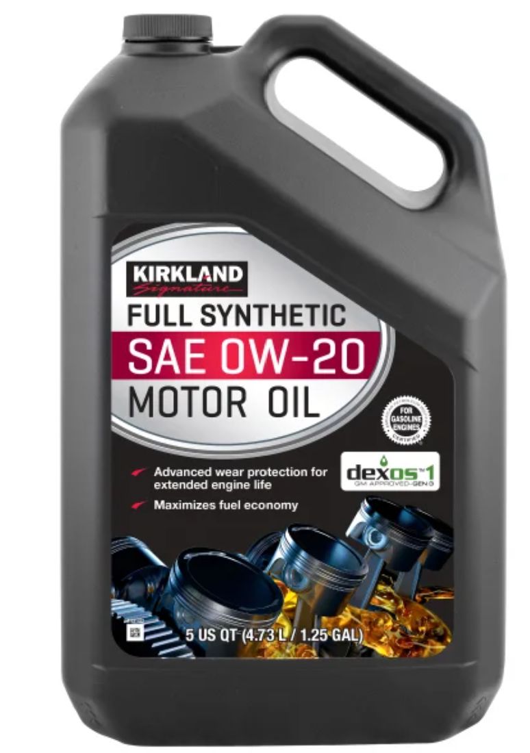 Kirkland Signature 0W-20 Full Synthetic Motor Oil 5-quart, 2-pack